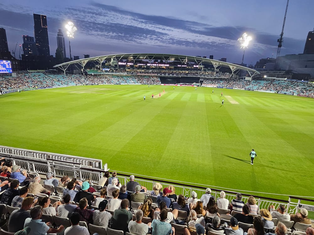 The Oval under lights