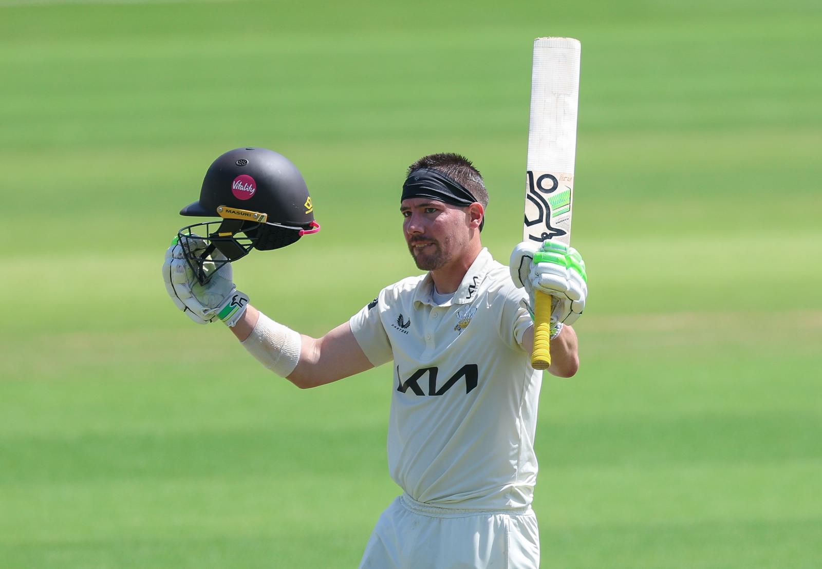 21.06.26 - Glamorgan v Surrey, Rothesay County Championship Division 1- Rory Burns of Surrey celebrates his 100