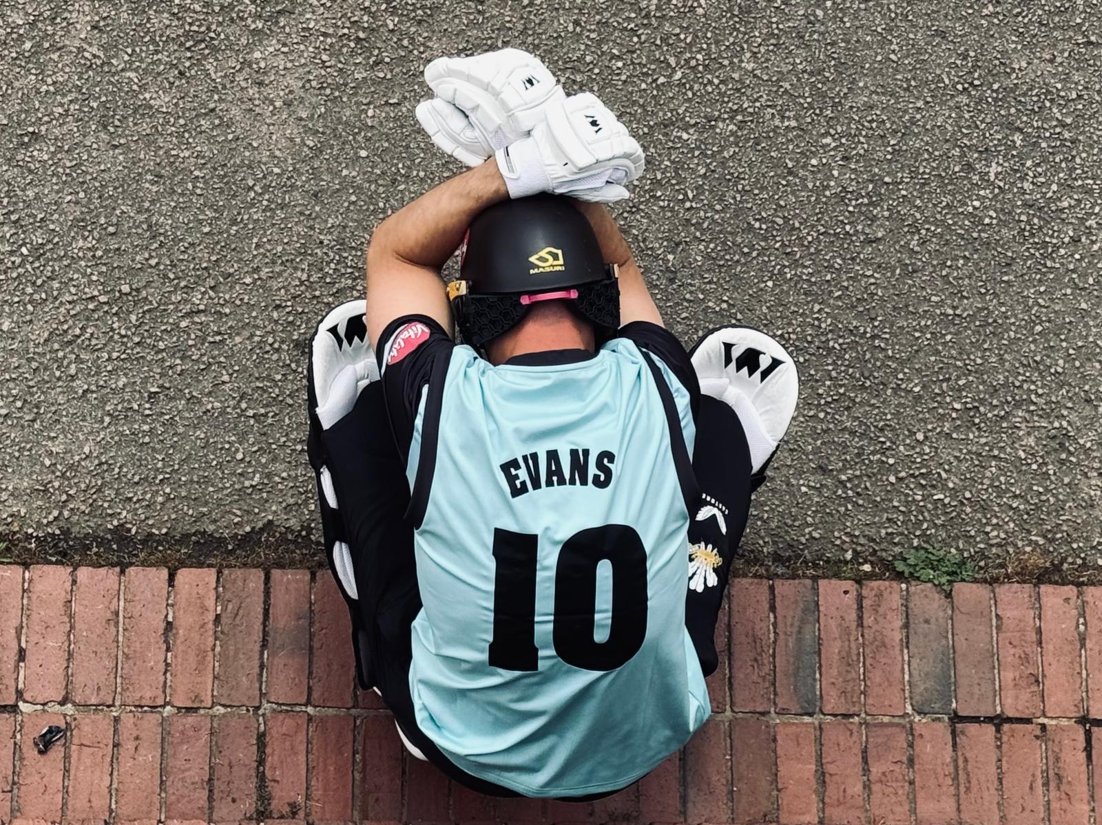 Laurie Evans waiting to bat