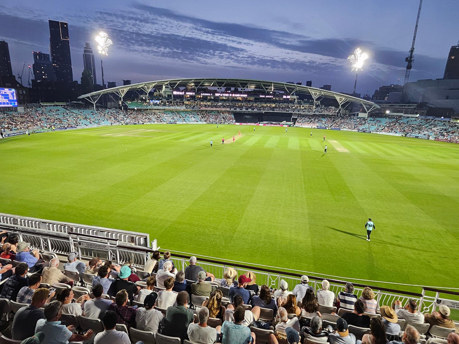 The Oval under lights